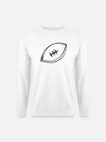 Football handgezeichnet - Unisex Pullover - Weiß