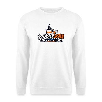 PflasterLaster Kaffee Motiv - Unisex Pullover - Weiß - Vorne - Alina (178cm) & Michal (187cm)