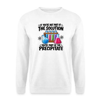 Lustige Chemie-Wissenschaftslehrerin Labor-Geek-Kunst - Unisex Pullover - Weiß - Vorne - Alina (178cm) & Michal (187cm)