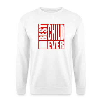 Bestes Kind Geschenk - Unisex Pullover - Weiß - Vorne - Alina (178cm) & Michal (187cm)