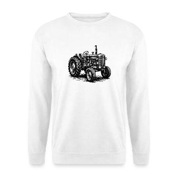 Traktor / Traktor / Traktor - Unisex Pullover - Weiß - Vorne - Alina (178cm) & Michal (187cm)