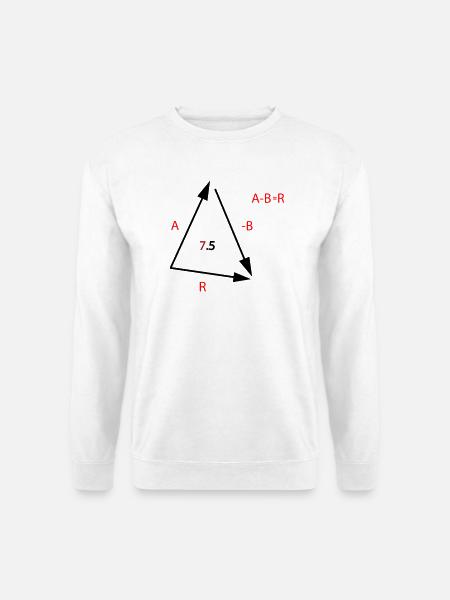 Algebraische Gleichung Typo Rot - Unisex Pullover - Weiß