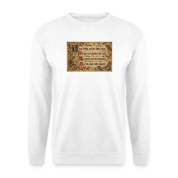 Mittelalterlicher Illumined Jabberwocky - Unisex Pullover - Weiß - Vorne - Alina (178cm) & Michal (187cm)