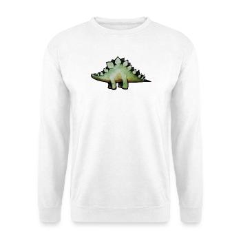 Smaragd-Stego in Aquarell - Unisex Pullover - Weiß - Vorne - Alina (178cm) & Michal (187cm)