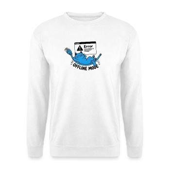Offline-Modus / Trennung - Unisex Pullover - Weiß - Vorne - Alina (178cm) & Michal (187cm)