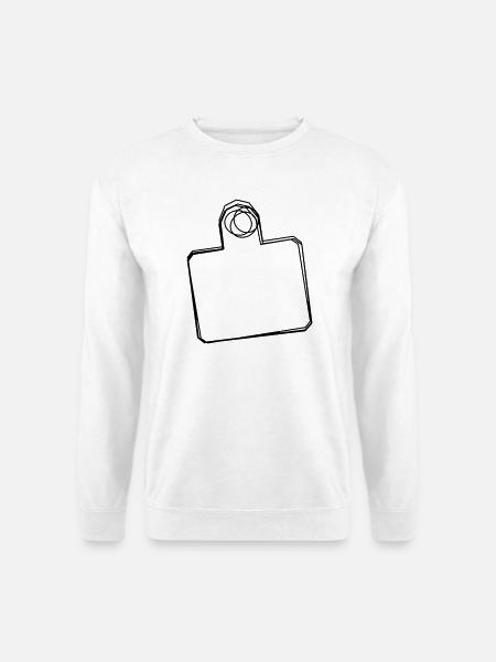 Schneidebrett handgezeichnet - Unisex Pullover - Weiß