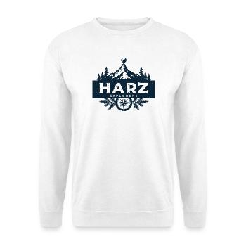 Harz Explorers Outdoor - Unisex Pullover - Weiß - Vorne - Alina (178cm) & Michal (187cm)