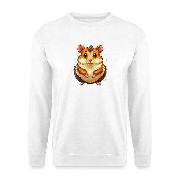Hamster - Unisex Pullover - Weiß - Vorne - Alina (178cm) & Michal (187cm)