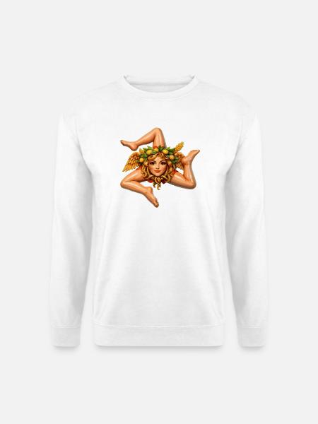 Sizilianische Trinacria - Unisex Pullover - Weiß