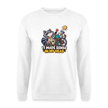 Das ergab in meinem Kopf Sinn - Unisex Pullover - Weiß - Vorne - Alina (178cm) & Michal (187cm)