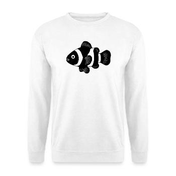Clownfisch Anemonenfisch Geschenk Taucher  - Unisex Pullover - Weiß - Vorne - Alina (178cm) & Michal (187cm)