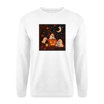The Cozy Haunting - Unisex Pullover - Weiß - Vorne - Alina (178cm) & Michal (187cm)
