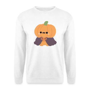 Chibi Kürbis-Cape-Plüsch - Unisex Pullover - Weiß - Vorne - Alina (178cm) & Michal (187cm)