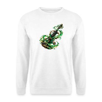 Smaragdgrüne Arkane Violine - Unisex Pullover - Weiß - Vorne - Alina (178cm) & Michal (187cm)