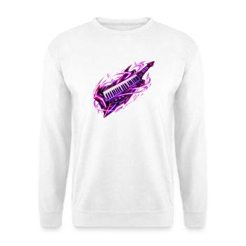 Neon Galaxy Keytar - Unisex Pullover - Weiß - Vorne - Alina (178cm) & Michal (187cm)