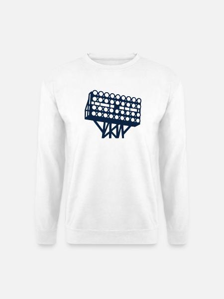 Stadion Flutlicht Grafik - Unisex Pullover - Weiß