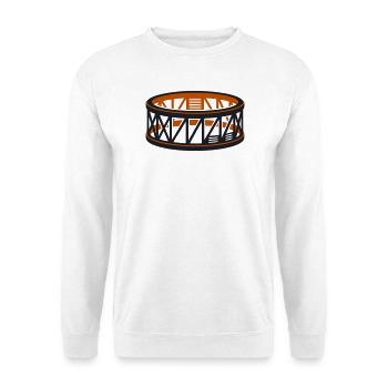 Raketenbasis Startrampe Grafik - Unisex Pullover - Weiß - Vorne - Alina (178cm) & Michal (187cm)