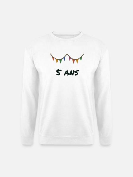 5 JAHRE. 5. JUBILÄUM. 5-JÄHRIGES JUBILÄUM - Unisex Pullover - Weiß