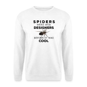 Nothing to fear but fear itself - Spinnen Angst - Unisex Pullover - Weiß - Vorne - Alina (178cm) & Michal (187cm)
