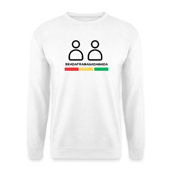 Bruder - Unisex Pullover - Weiß - Vorne - Alina (178cm) & Michal (187cm)