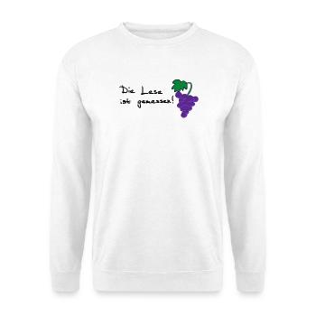 Die Lese ist gemessen! - Unisex Pullover - Weiß - Vorne - Alina (178cm) & Michal (187cm)