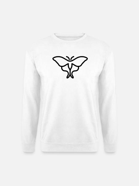 Moon Butterfly - Unisex Pullover - Weiß