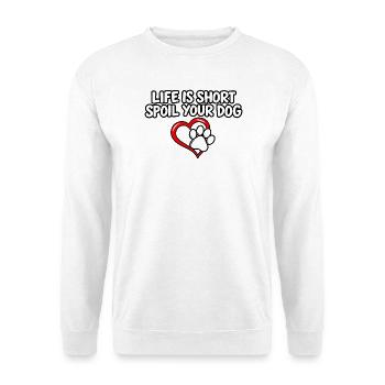 Hundeliebhaber Haustiereltern Hundemama Papa Fell Mama Kunst - Unisex Pullover - Weiß - Vorne - Alina (178cm) & Michal (187cm)