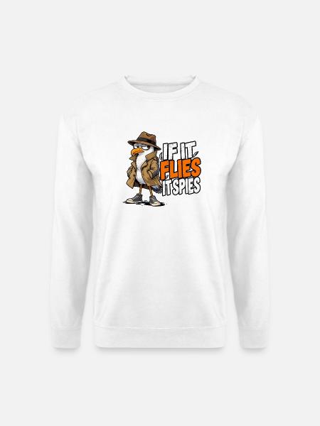 Spy Seagull Noir - Unisex Pullover - Weiß