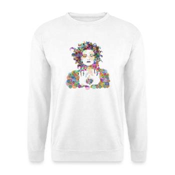 Nina - Unisex Pullover - Weiß - Vorne - Alina (178cm) & Michal (187cm)
