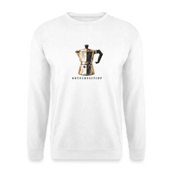 Kaffee Shirt - Unisex Pullover - Weiß - Vorne - Alina (178cm) & Michal (187cm)
