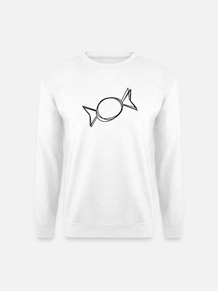 Bonbon handgezeichnet - Unisex Pullover - Weiß