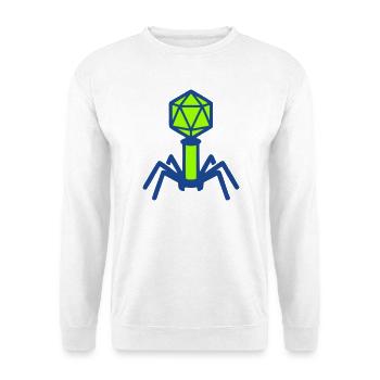 Bakteriophage Virus Icon - Unisex Pullover - Weiß - Vorne - Alina (178cm) & Michal (187cm)