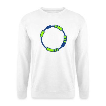 Plasmid DNA Genetik Logo - Unisex Pullover - Weiß - Vorne - Alina (178cm) & Michal (187cm)