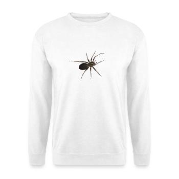 Realistische Spinne - Halloween Kostüm Motiv - Unisex Pullover - Weiß - Vorne - Alina (178cm) & Michal (187cm)