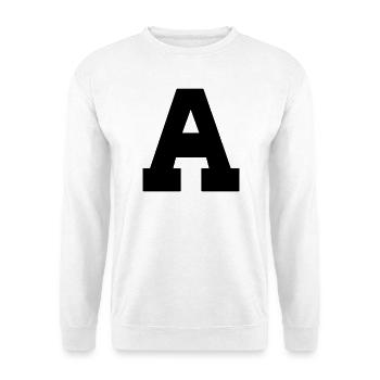 A - Unisex Pullover - Weiß - Vorne - Alina (178cm) & Michal (187cm)