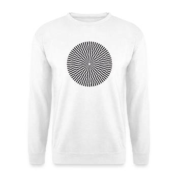 Radiales Pulsmuster - Unisex Pullover - Weiß - Vorne - Alina (178cm) & Michal (187cm)