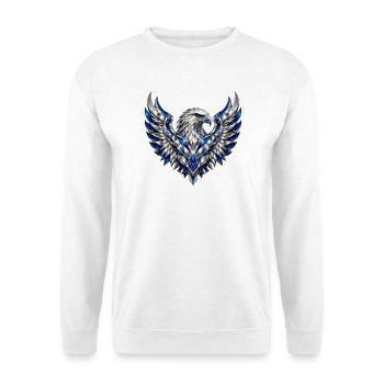 Silver Storm Eagle - Unisex Pullover - Weiß - Vorne - Alina (178cm) & Michal (187cm)