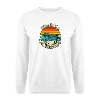 Noah-Verschwörungstheoretiker - Unisex Pullover - Weiß - Vorne - Alina (178cm) & Michal (187cm)
