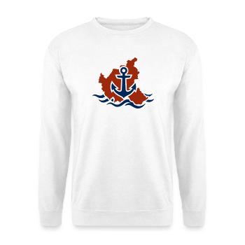 Ahoi Hamburg - Unisex Pullover - Weiß - Vorne - Alina (178cm) & Michal (187cm)