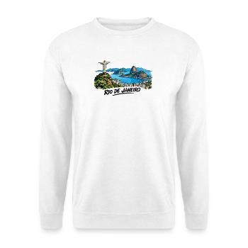 Rio Panorama City - Unisex Pullover - Weiß - Vorne - Alina (178cm) & Michal (187cm)