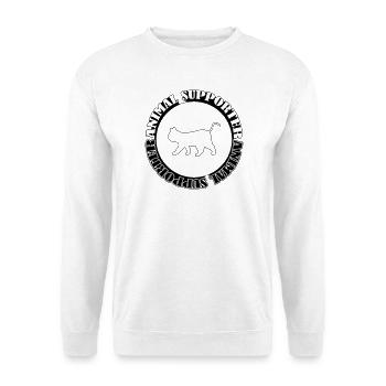 animal_supporter - Unisex Pullover - Weiß - Vorne - Alina (178cm) & Michal (187cm)