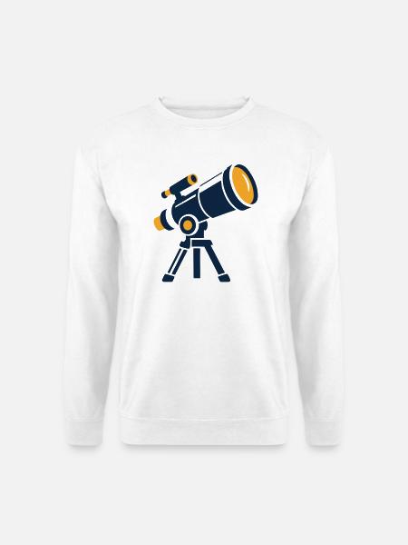 Sternwarte Teleskop Grafik - Unisex Pullover - Weiß