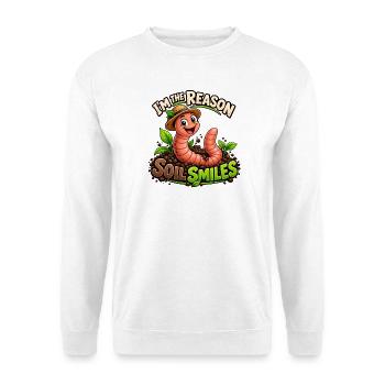 Zitate für Gärtner - Unisex Pullover - Weiß - Vorne - Alina (178cm) & Michal (187cm)