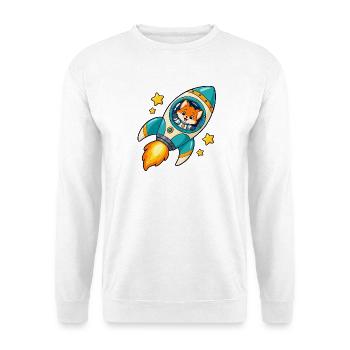 013BD215-3306-4641-A8E4-512B5F53C377 - Unisex Pullover - Weiß - Vorne - Alina (178cm) & Michal (187cm)