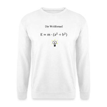 Die Weltformel - Unisex Pullover - Weiß - Vorne - Alina (178cm) & Michal (187cm)