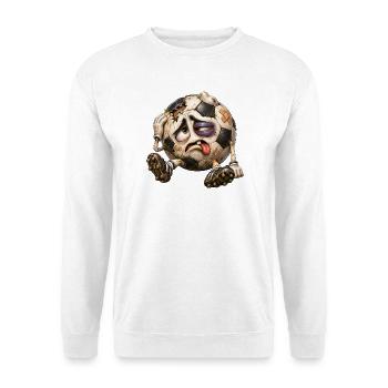 Müder Fußball nach dem Spiel - Unisex Pullover - Weiß - Vorne - Alina (178cm) & Michal (187cm)