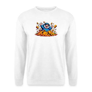  Maulwurf aus Goldenen Maufwurfhügel - Unisex Pullover - Weiß - Vorne - Alina (178cm) & Michal (187cm)
