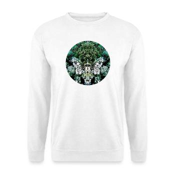 Natur Mandala unterwasser Engel - Unisex Pullover - Weiß - Vorne - Alina (178cm) & Michal (187cm)