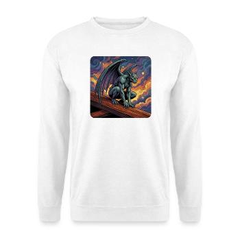 Gargoyle auf Sunset Ridge - Unisex Pullover - Weiß - Vorne - Alina (178cm) & Michal (187cm)