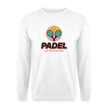 Padel Sunset Retro - Unisex Pullover - Weiß - Vorne - Alina (178cm) & Michal (187cm)